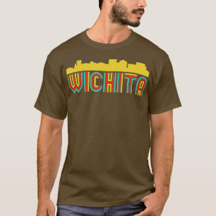 Camiseta Vintage Retro Wichita Kansas Skyline
