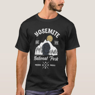 Camiseta Vintage Retro Yosemite Parque Nacional Senderismo 