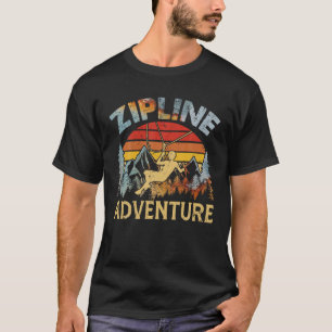Camiseta Vintage Retro Zipline Adventure Matando Zipline L