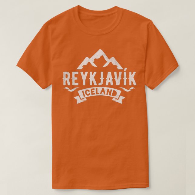 Camiseta Vintage Reykjavik Islandia (Diseño del anverso)