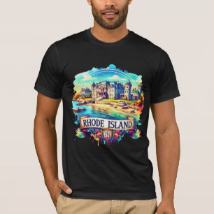 Camiseta Vintage Rhode Island Map T-Shirts – Retro us state