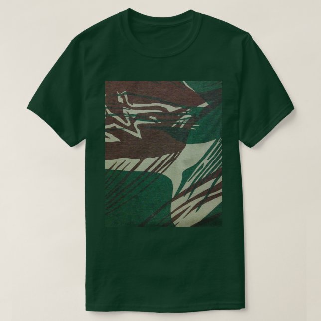 Camiseta Vintage Rhodesian Brushstroke Camouflage (Diseño del anverso)