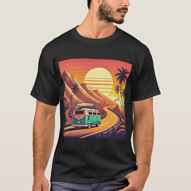 Camiseta Vintage Road Trip Adventure Van (Anverso)