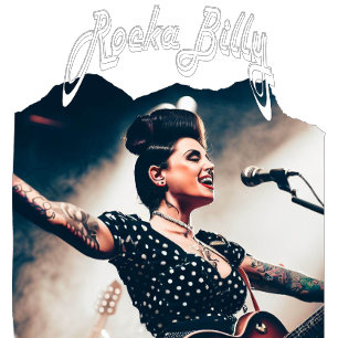 Camiseta Vintage Rockabilly Rock Guitar