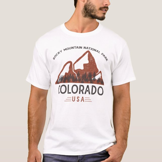 Camiseta Vintage Rocky Mountain National Park (Anverso)