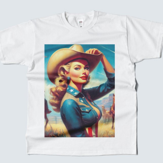 Camiseta Vintage Rodeo Pin-up (Subido por el creador)
