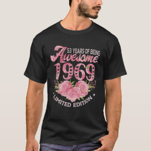 Camiseta Vintage Rosa De 53 Años De 1969 Regalo De Día 53 N