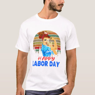 Camiseta Vintage Rosie The Riveter Labor Day Cute Feminist