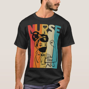 Camiseta Vintage Rosie The Riveter Nurse Face Mask Ed