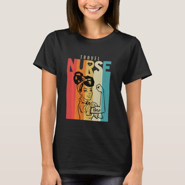 Camiseta Vintage Rosie The Riveter Travel Nurs (Anverso)