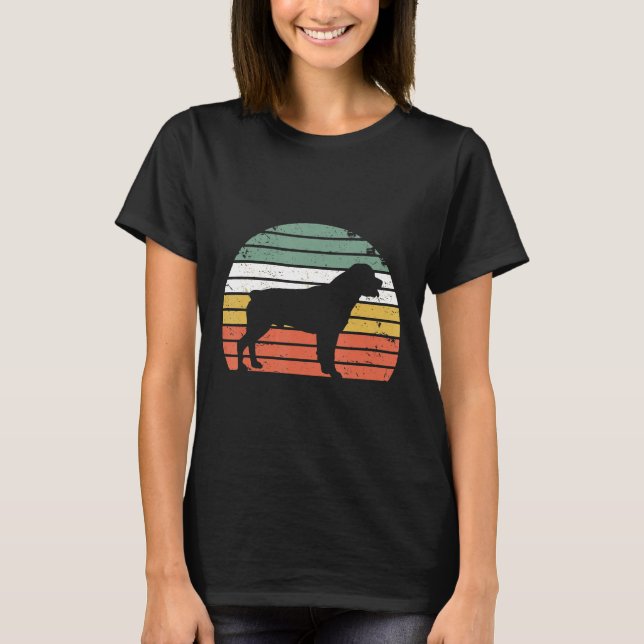 Camiseta Vintage Rottweiler Shirt Retro Dog Lover Tee (Anverso)