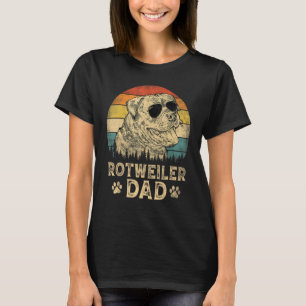 Camiseta Vintage Rotweiler Dad Dog Father Day Tee