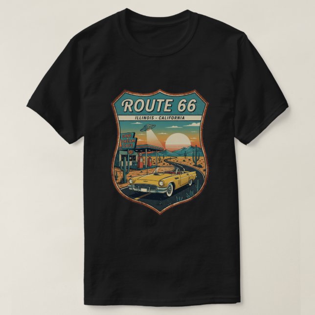 Camiseta Vintage Route 66 (Diseño del anverso)