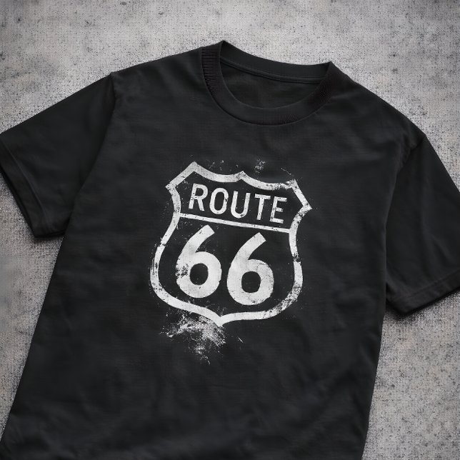 Camiseta Vintage Route 66 Distressed Sign Americana Travel  (Subido por el creador)