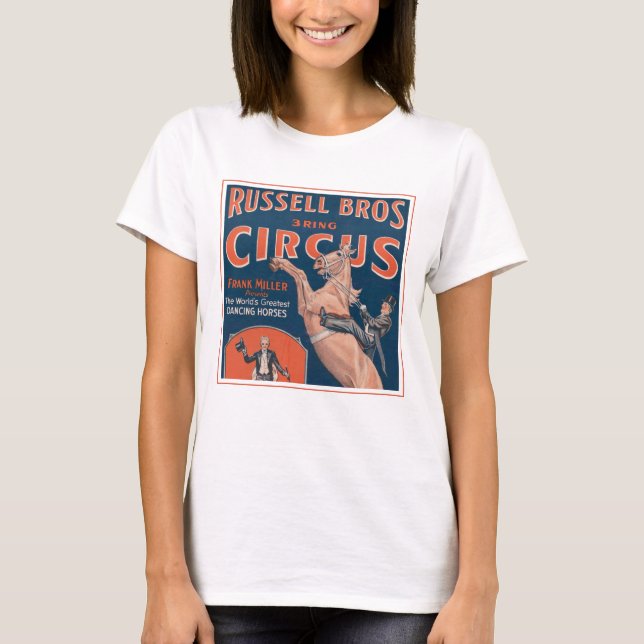 Camiseta Vintage Russell Brothers Circus Poster. (Anverso)