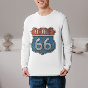Camiseta Vintage Ruta 66   Regalo de Señal de Carr