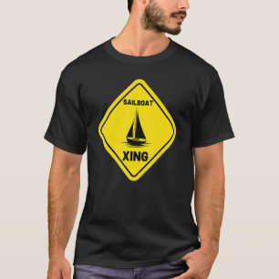 Camiseta Vintage Sailboat Xing Crossing Bote Captain Sailin
