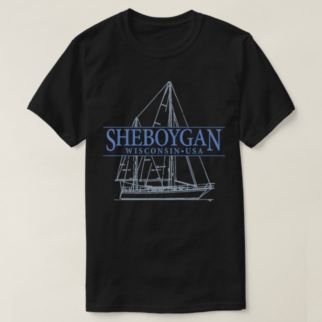 Camiseta Vintage Sailing Sheboygan Wisconsin (Diseño del anverso)