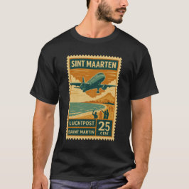 Camiseta Vintage Saint Maarten Postage Stamp Shirt