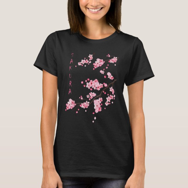 Camiseta Vintage Sakura Cherry Blossom Japanese Graphical A (Anverso)