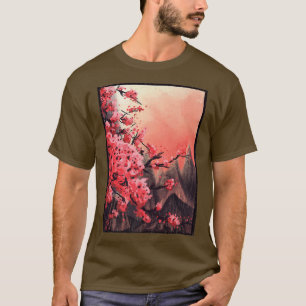Camiseta Vintage Sakura Cherry Blossom Japanese Graphical A