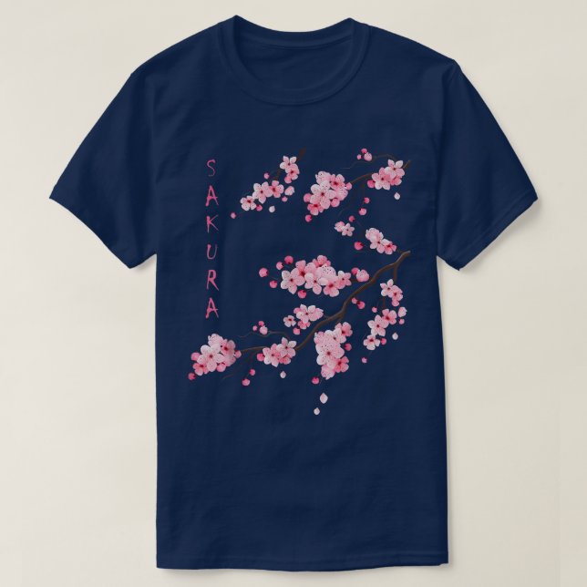 Camiseta Vintage Sakura Cherry Blossom Japonés (Diseño del anverso)