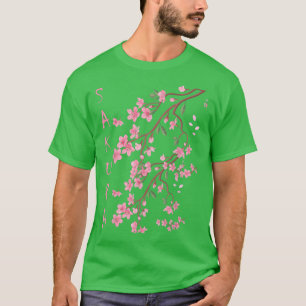 Camiseta Vintage Sakura Cherry Blossom japonés gráfico A