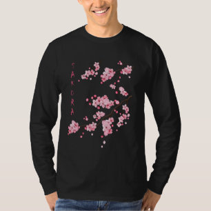 Camiseta Vintage Sakura Cherry Blossom japonés gráfico A