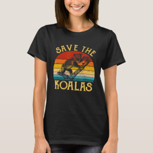 Camiseta Vintage Salva El Oso Koalas Animal Australiano Amo