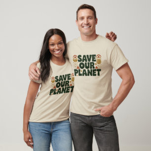 Camiseta Vintage 'Salva Nuestro Planeta' Diseño Dí