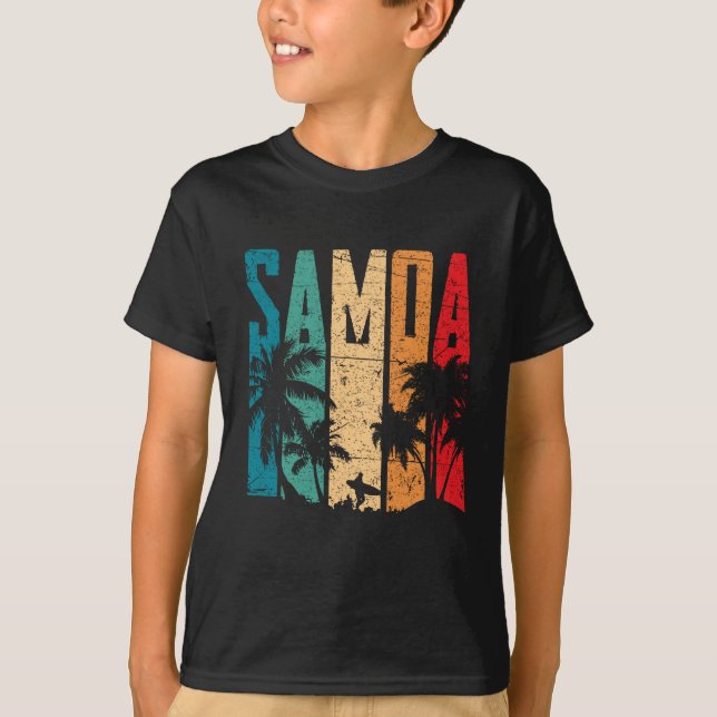 Camiseta Vintage Samoa Beach Sunset Samoan (Anverso)