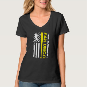 Camiseta Vintage San Diego Béisbol Bandera Estadounidense