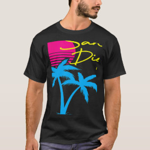 Camiseta Vintage San Diego Palm Tree California Retro Aesth