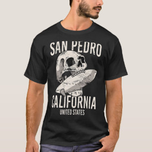Camiseta Vintage San Pedro Beach California CA Retro Surfer