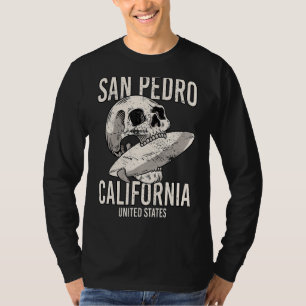 Camiseta Vintage San Pedro Beach California CA Retro Surfer