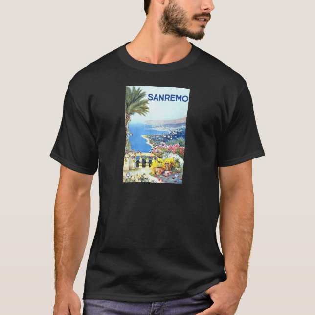 Camiseta Vintage San Remo Italia Europa Viaje (Anverso)
