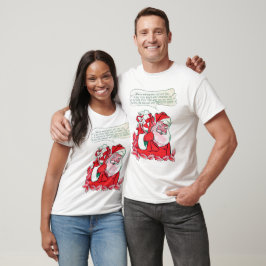 Camiseta Vintage Santa Claus deseando alegría a los Navidad