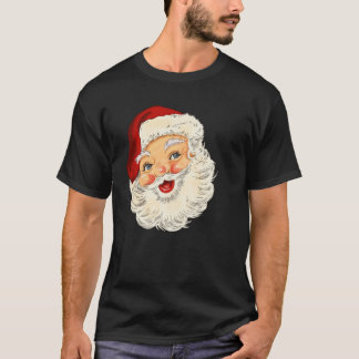 Camiseta Vintage Santa Claus Face Navidades Xmas Santa Cla