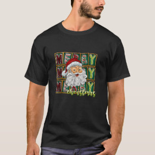 Camiseta Vintage Santa Claus Merry Christmas Buffalo