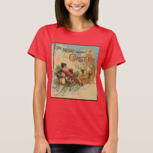 Camiseta Vintage Santa en su trineo del reno