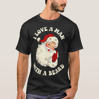 Camiseta Vintage Santa Fun Retro Amo A Un Hombre Con Una Ba