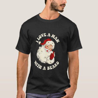Camiseta Vintage Santa Fun Retro Amo A Un Hombre Con Una Ba