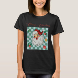 Camiseta Vintage Santa Merry Christmas Design