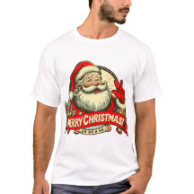 Vintage Santa Merry Christmas T-Shirt