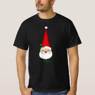 Camiseta Vintage Santa Red Cone Hat Christmas Dark T-Shirt