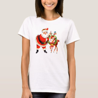 Camiseta Vintage Santa y reno