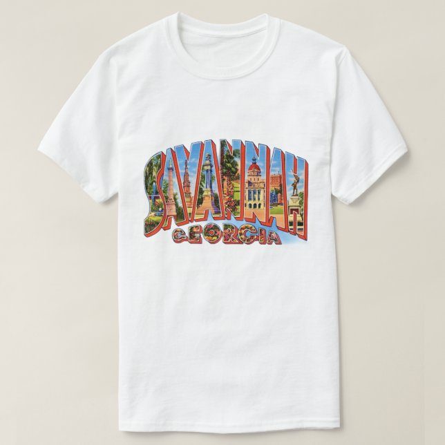 Camiseta Vintage Savannah Georgia (Diseño del anverso)