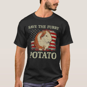 Camiseta Vintage Save the Furry Potato Funny Guinea Pig Ame