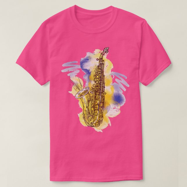 Camiseta Vintage saxofón (Diseño del anverso)