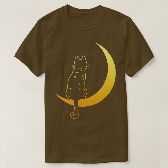 Camiseta Vintage Scary Halloween Black Cat Costume Moon (Diseño del anverso)